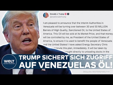 VENEZUELA: Trump sichert sich bis zu 50 Millionen Barrel Erdöl – Kontrolle über Erlöse geplant VENEZUELA: Trump sichert sich bis zu 50 Millionen Barrel Erdöl – Kontrolle über Erlöse geplant