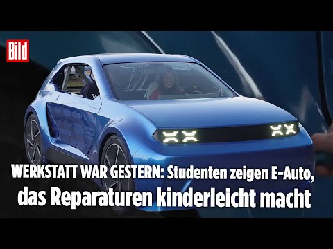 WERKSTATT WAR GESTERN: Studenten zeigen E-Auto, das Reparaturen kinderleicht macht