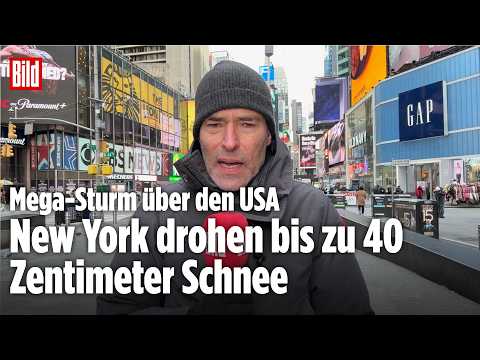 WINTERCHAOS IN NEW YORK: Stadt ruft Bürger zum Zuhausebleiben auf