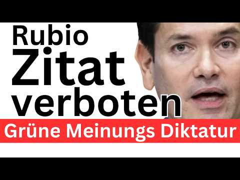 AfD darf Marco Rubio nicht zitieren ❌ Grüne Machtarroganz ❌ AfD darf Marco Rubio nicht zitieren ❌ Grüne Machtarroganz ❌