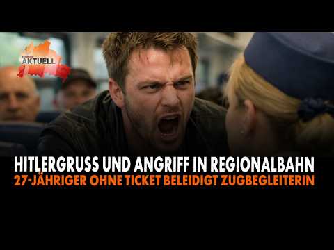 Angriff auf Zugbegleiterin – Hitlerguß und Spuckattacke