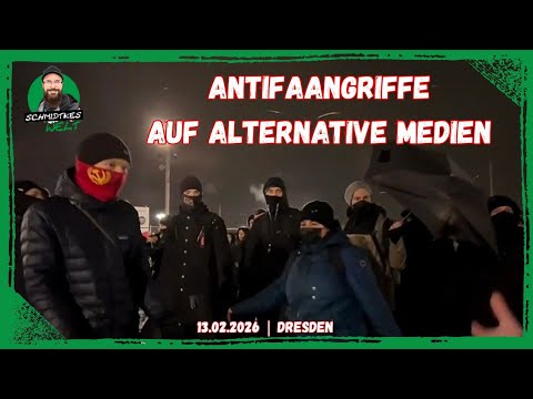Antifaangriffe auf alternative Medien – Demo gegen Gedenkveranstaltung in Dresden | 13.02.2026