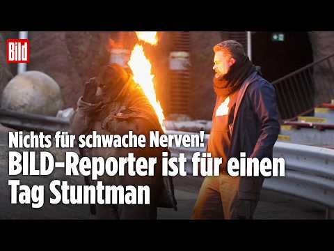 BILD-Reporter als Stuntman: Feuer, Stürze, Schläge – wie hart ist die Ausbildung?