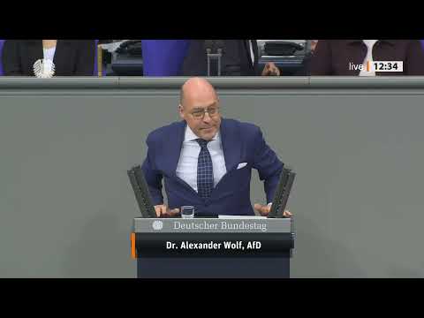 DEUTSCHLAND IN GEFAHR? Dr. Alexander Wolf rechnet im Parlament ab