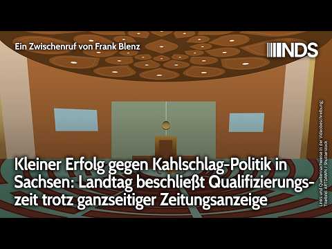 Erfolg gegen Kahlschlag in Sachsen: Landtag beschließt Qualifizierungszeit trotz Zeitungsanzeige Erfolg gegen Kahlschlag in Sachsen: Landtag beschließt Qualifizierungszeit trotz Zeitungsanzeige