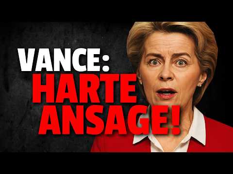 💥J.D. Vance verpasst von der Leyen und Merz einen EINLAUF! 💥J.D. Vance verpasst von der Leyen und Merz einen EINLAUF!
