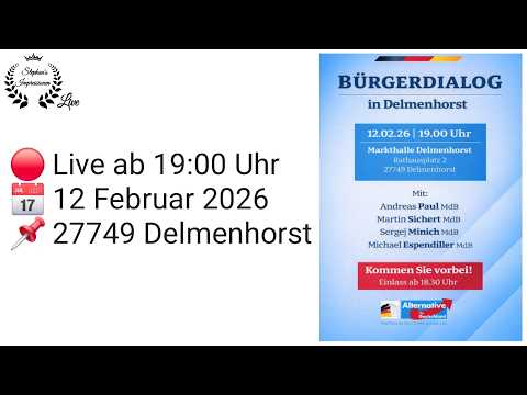 💥LIVE💥| Bürgerdialog in Delmenhorst | Bundestagsabgeordnete im Gespräch #afd