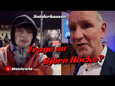 Frage an Björn Höcke AfD Bürgerdialog & Antifa Gegendemo Sondershausen 27.1.26