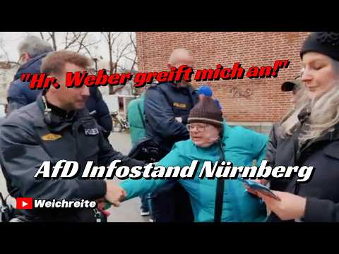 „Herr Weber greift mich an!“ Antifa Gegendemo AfD Infostand 21.2.26