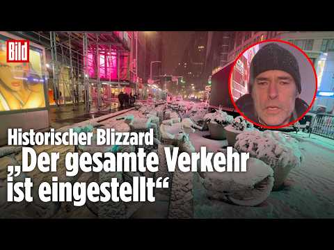 HISTORISCHER BLIZZARD! New York drohen 50 cm Schnee und Orkanböen