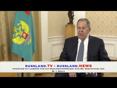 Interview mit Lawrow für ein Dokumentarprojekt zum 90  Geburtstag von W  I  Resin