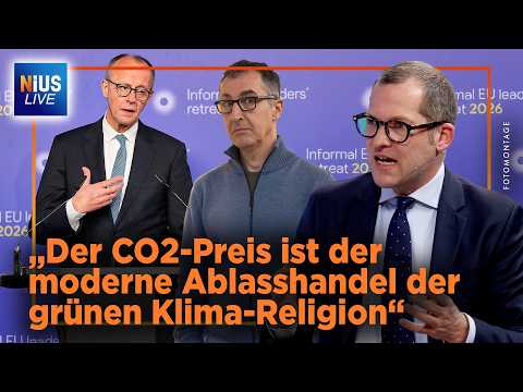 Kanzler Merz rüttelt am CO2-Preis – Aufschrei bei den Grünen! | NIUS Live vom 13.02.2026