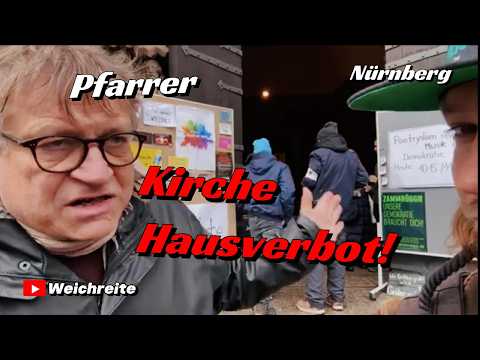 Kirche Hausverbot Nürnberg Pfarrer Antifa Gegendemo AfD Infostand 21.2.26