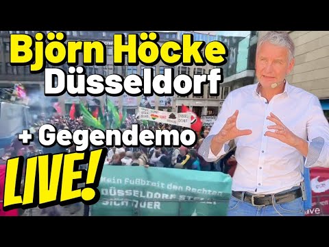 LIVE ❗ Björn Höcke bei AfD Düsseldorf Garath & Antifa GEGENDEMO! 5000 Teilnehmer erwartet! AfD NRW