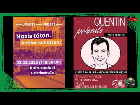 Live in Dresden | Trauermarsch für Quentin + Gegenprotest | 23.02.2026