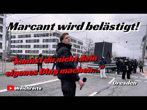 Marcant wird belästigt! Dresden Gedenken & Antifa „Widersetzen“ Gegendemos 14.2.26 @vollmarcant