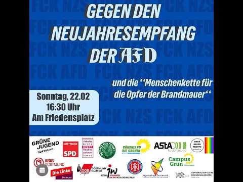 „Menschenkette für die Opfer der Brandmauer!“ AfD Neujahrsempfang Dortmund Björn Höcke 22.2.26