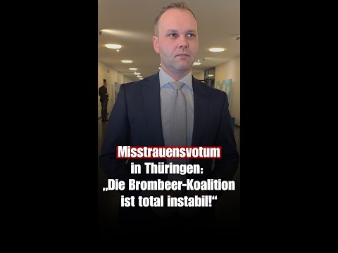 Misstrauensvotum in Thüringen: „Die Brombeer-Koalition ist total instabil!“ | Daniel Haseloff (AfD) Misstrauensvotum in Thüringen: „Die Brombeer-Koalition ist total instabil!“ | Daniel Haseloff (AfD)