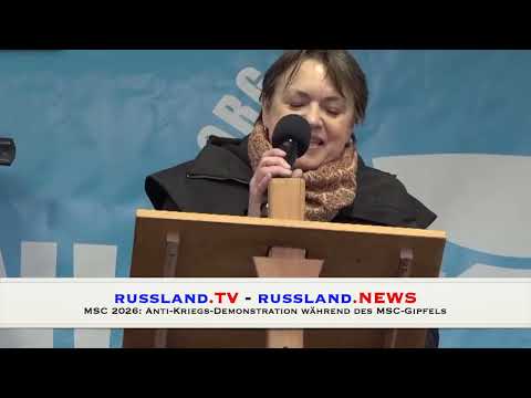 MSC 2026: Anti Kriegs Demonstration während des MSC Gipfels