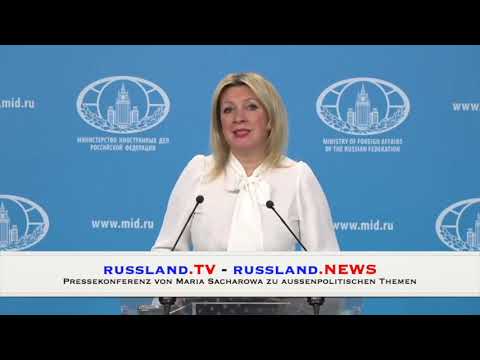 Pressekonferenz von Maria Sacharowa zu außenpolitischen Themen