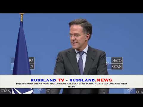 Pressekonferenz von NATO Generalsekretär Mark Rutte zu Ungarn und Nato