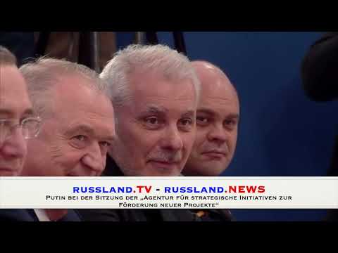 Putin bei der Sitzung der „Agentur für strategische Initiativen zur Förderung neuer Projekte“
