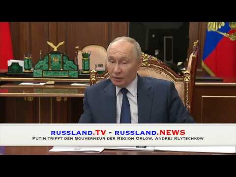 Putin trifft den Gouverneur der Region Orlow, Andrej Klytschkow