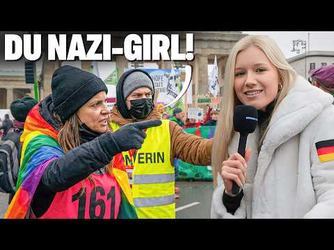 Rechte Streamerin wird von Antifa-Ordnern belästigt!! Rechte Streamerin wird von Antifa-Ordnern belästigt!!