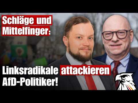 Schläge und Mittelfinger: Linksradikale attackieren AfD-Politiker!