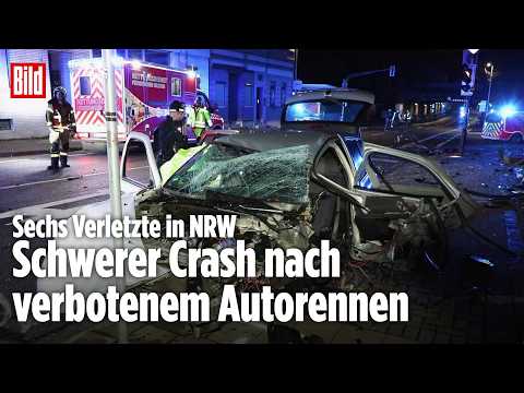 Sechs Verletzte in NRW: Jugendliche im schwerem Unfall verwickelt