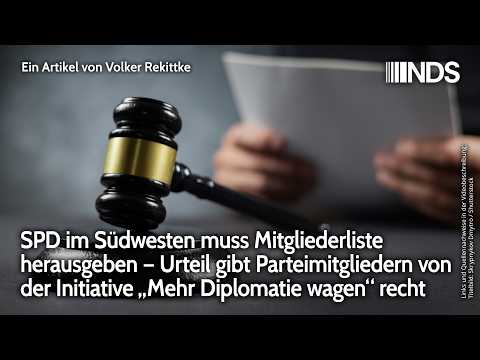 SPD im Südwesten muss Mitgliederliste herausgeben – Urteil gibt „Mehr Diplomatie wagen“ recht