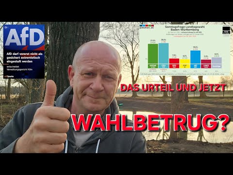 WÄHLERTÄUSCHUNG DURCH ARD-UMFRAGE IN BAWÜ? EIN KLASSE URTEIL FÜR DIE AfD!