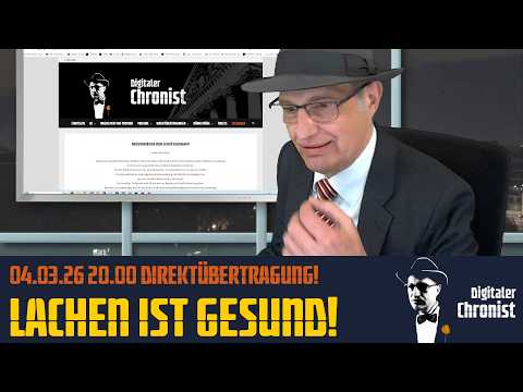 04.03.26 20:00 DÜ! Lachen ist gesund! Nur zu Beginn auf YouTube, bitte auf andere Plattform wechseln