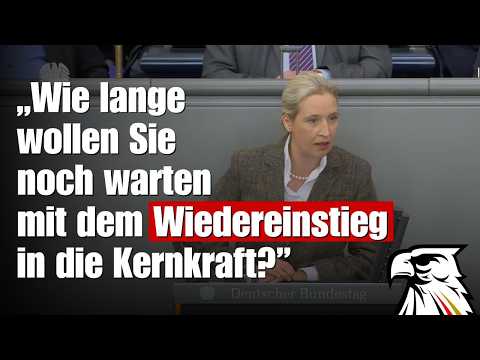 Alice Weidel (AfD): „Wie lange wollen Sie noch warten mit dem Wiedereinstieg in die Kernkraft?”