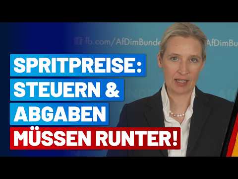 Alice Weidel fordert Sofortmaßnahmen angesichts der Spritpreisexplosion! – AfD-Fraktion im Bundestag