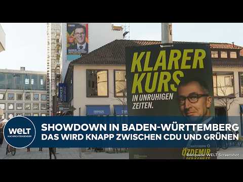 BADEN-WÜRTTEMBERG: Showdown in Stuttgart! Knappes Rennen bei CDU und Grüne! Wer gewinnt die Wahl?