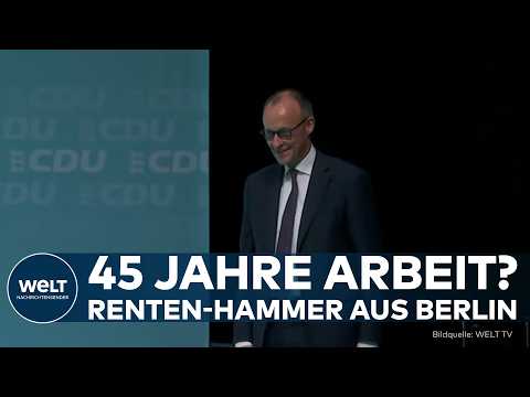 DEUTSCHLAND: Rente nach Arbeitsjahren? Merz will System ändern – Ökonom Südekum nennt 45 Jahre!
