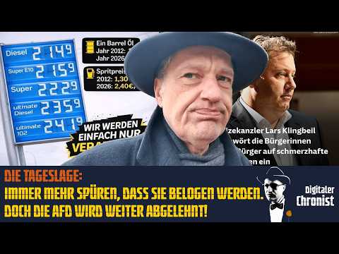 Die Tageslage: Immer mehr spüren, dass sie belogen werden. Doch die AfD wird weiter abgelehnt!