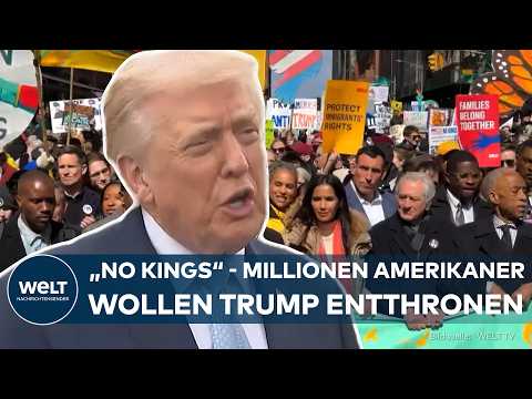 DONALD TRUMP: Millionen Amerikaner sind unzufrieden! „No Kings“-Protestwelle rollt durch die USA!