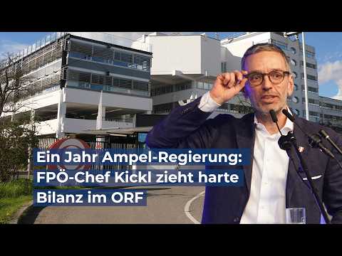 Ein Jahr Ampel-Regierung: FPÖ-Chef Kickl zieht harte Bilanz im ORF