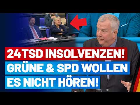 Hauke Finger weist auf Rekordzahlen bei Firmenpleiten hin – SPD und Grüne maulen dazwischen!