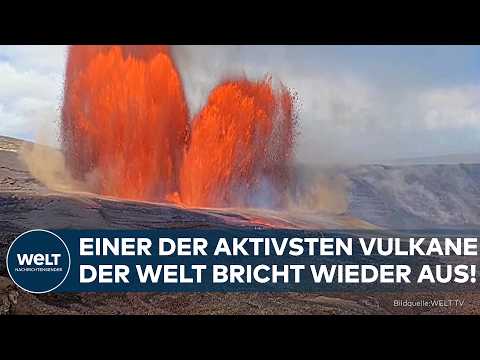 HAWAII: Gewaltiger Ausbruch am Kīlauea! Feuerfontänen werden kilometerweit in die Höhe geschleudert!