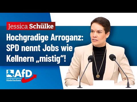 Hochgradige Arroganz: SPD nennt Jobs wie Kellnern „mistig“! – Jessica Schülke (AfD) Hochgradige Arroganz: SPD nennt Jobs wie Kellnern „mistig“! – Jessica Schülke (AfD)