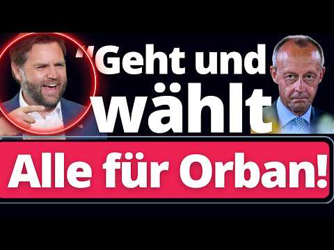 In Brüssel brennt die Sicherung durch! JD Vance fliegt nach Budapest zur Ungarn Wahl!