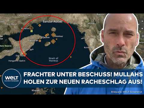 IRAN: Neuer Racheschlag der Mullahs! Weiterer Frachter in der Straße von Hormus in Flammen