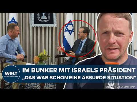 KRIEG IN NAHOST: Reporter stellt Israels Präsident zu Rede – plötzlich kreischt der Raketenalarm