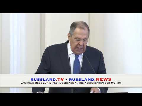 Lawrows Rede zur Diplomübergabe an die Absolventen der MGIMO