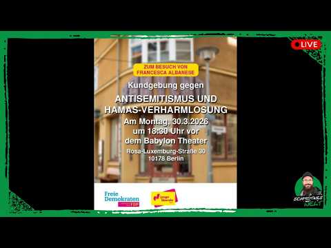 Live in Berlin | Kundgebung gegen Antisemitismus und Hamas-Verharmlosung | 30.03.2026
