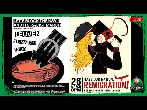 Live in Leuven, Belgien | Demo „save our nation, remigration!“ + Gegenprotest | 26.03.2026