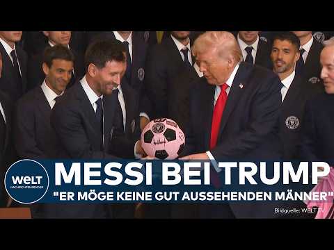 MESSI BEI TRUMP: Fußballstar im Weißen Haus! – Trump scherzt über „gut aussehende Männer“